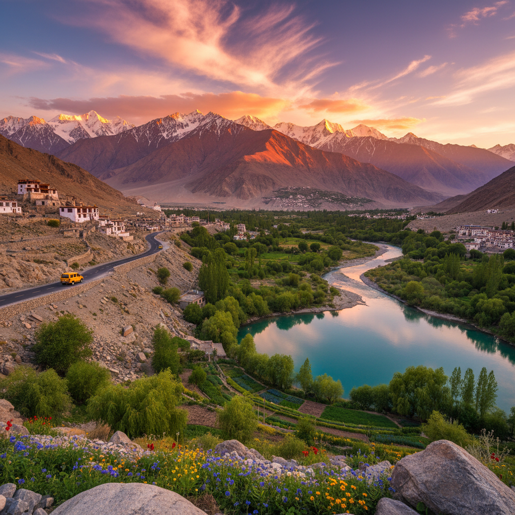 Leh to Hunder Taxi Booking Guide: Seamless Journey to Nubra Valley — Kashmir travel guide photo by Kashmir Travel